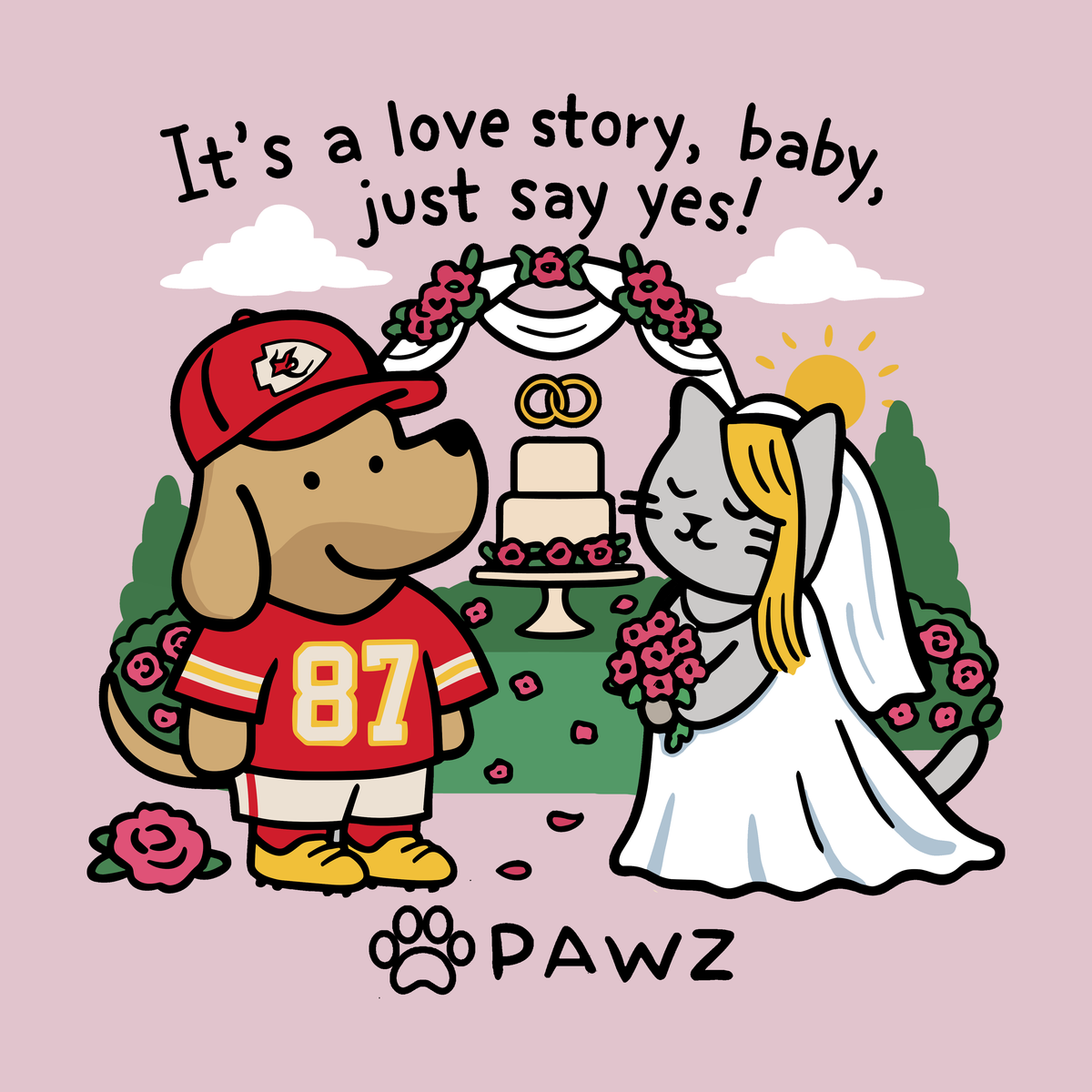 Love Story - (Light Pink) (Adult Short Sleeve T-Shirt)