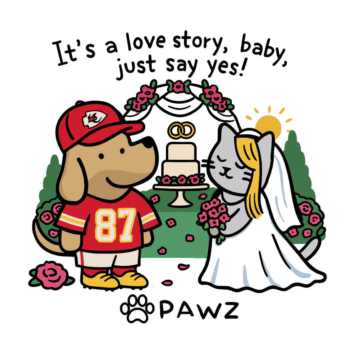 Love Story - (White) (Adult Short Sleeve T-Shirt)