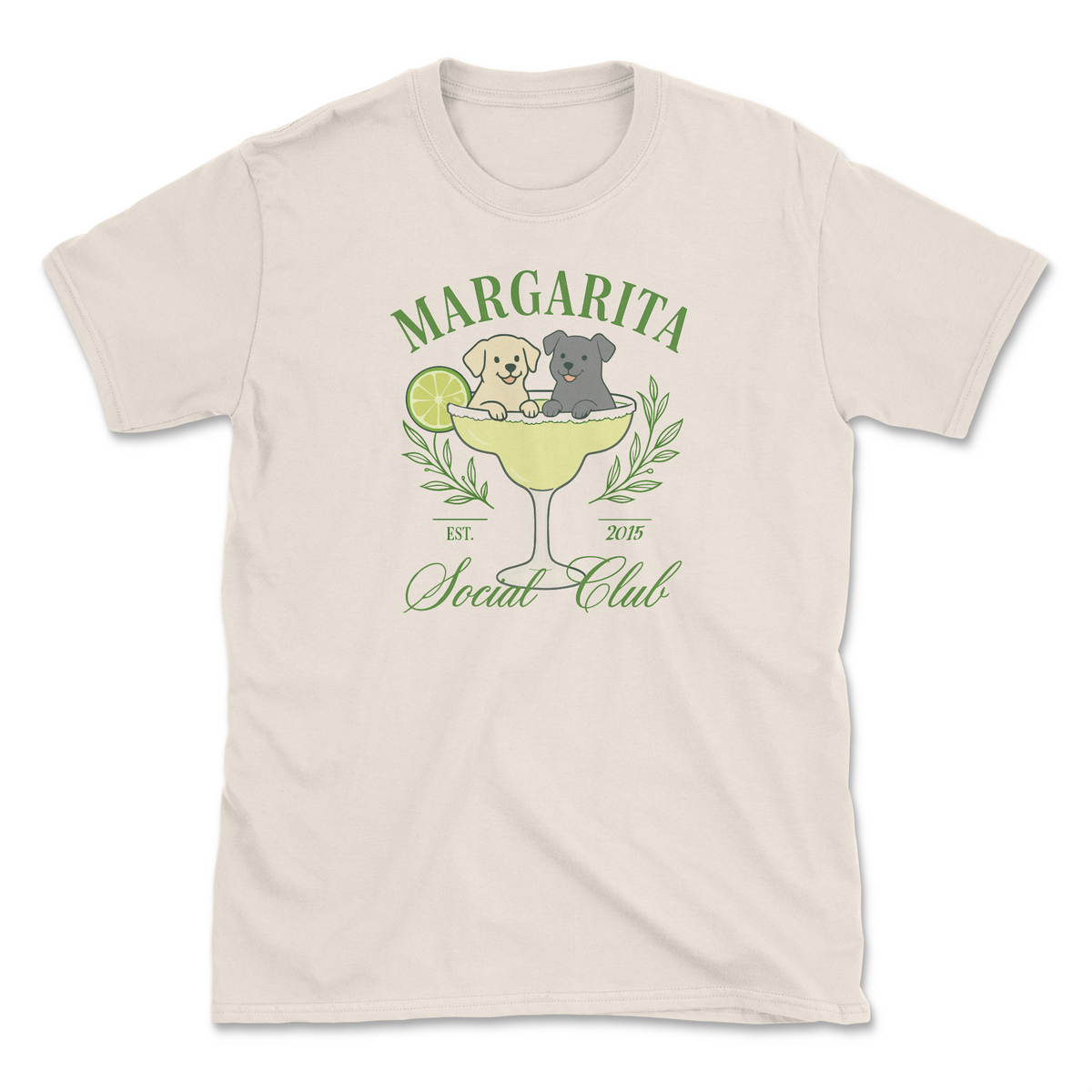 Dogs Social Club - (Front Print) (Adult Short Sleeve T-Shirt) (Super Sale)