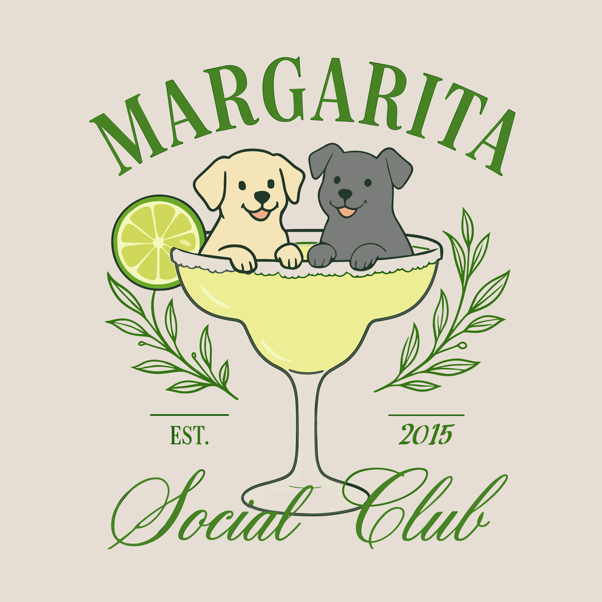 Dogs Social Club - (Front Print) (Adult Short Sleeve T-Shirt) (Super Sale)