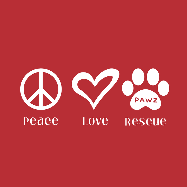 Peace, Love, Rescue (Adult Hoodie)